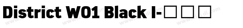 District W01 Black I字体转换